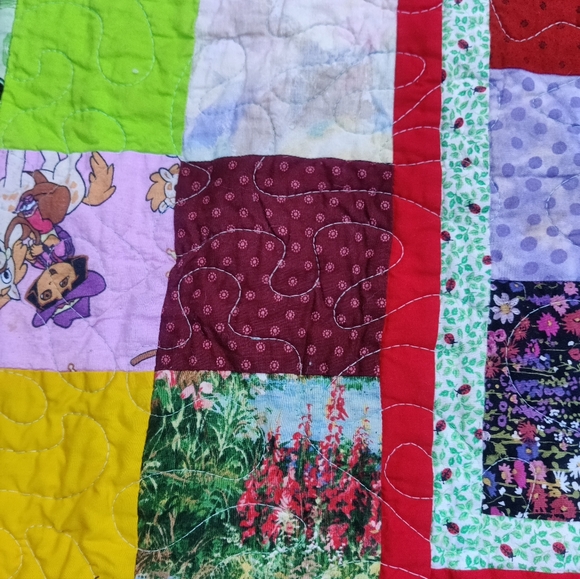 Handmade Patchwork Baby Quilt - Picture 7 of 8